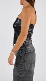 Top fazzoletto ecopelle H.