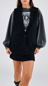 Gilet V over twill H.