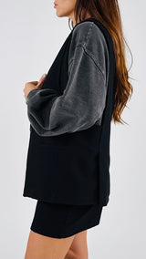 Gilet V over twill H.