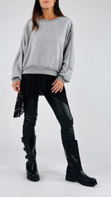 Felpa+sottoveste macramè H.