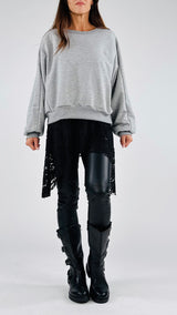 Felpa+sottoveste macramè H.