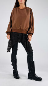 Felpa+sottoveste macramè H.