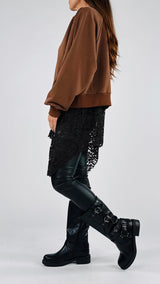 Felpa+sottoveste macramè H.