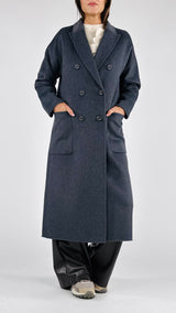 Cappotto doppiopetto tasche Vic.