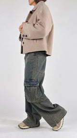 Cappotto corto quadrato Vic.