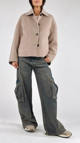 Cappotto corto quadrato Vic.