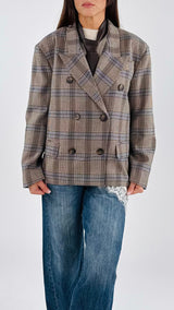 Giacca check cravatta T.