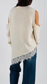 Pull cut out asimmetrico pizzo H.