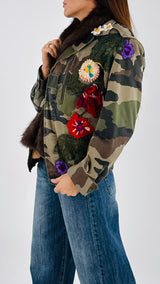 Giacca camu vintage+ecofur T.