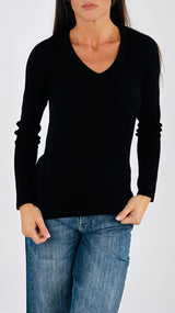 Maglia V costina lambswool H.