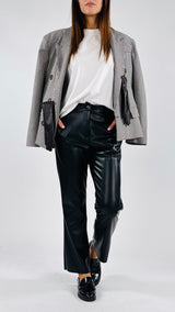 Pantalone flare ecopelle T.