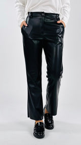 Pantalone flare ecopelle T.