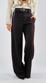 Pantalone palazzo twill cintura T.