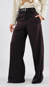 Pantalone palazzo twill cintura T.
