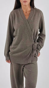 Cardigan lana cachemire fusciacca Vic.