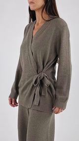 Cardigan lana cachemire fusciacca Vic.