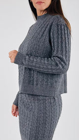 Pull trecce micropaillettes H.