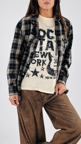 Camicia check+t-shirt T.