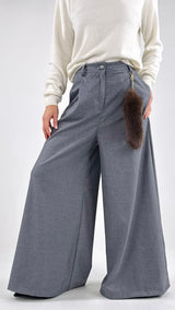 Pantalone palazzo flanella gessato H.