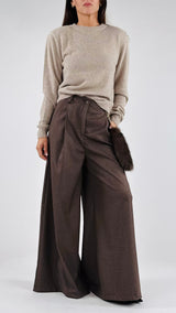 Pantalone palazzo flanella gessato H.