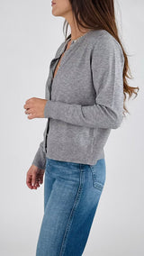 Cardigan girocollo strass You