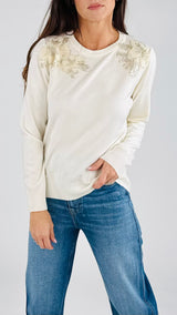 Pull ricamo baguette You