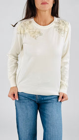 Pull ricamo baguette You