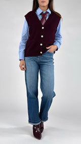 Gilet over bottoni gioello twin