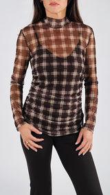 Maglia tulle check T.
