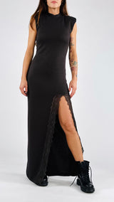 Abito spallina spacco pizzo H.