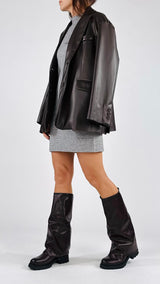 Giacca over ecopelle T.