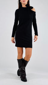 Abito cut out fiocco collo Vic.