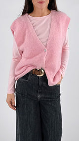 Gilet alpaca bott.madreperla H.