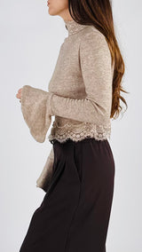 Maglia crop jersey doppio filo H.