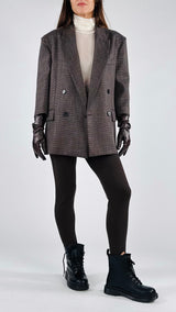 Giacca pied de poule guanti Vic.