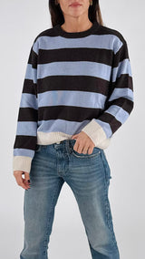 Pull righe fondo color T.