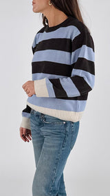 Pull righe fondo color T.