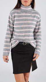 Dolcevita righe cachemire T.