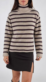 Dolcevita righe cachemire T.