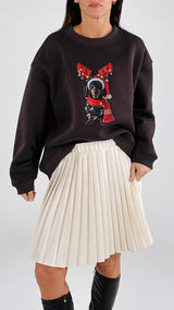 Felpa over bassotto renna Vic.