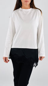 T-shirt raso asimmetrica T.