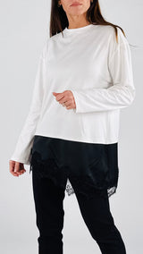 T-shirt raso asimmetrica T.