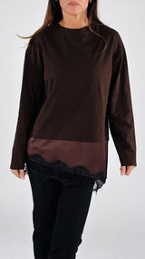 T-shirt raso asimmetrica T.