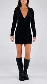 Abito V ciniglia microstrass K.