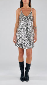 Abito sottoveste maxi pailletes H.