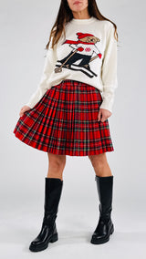 Mini tartan pieghe Vic.