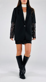 Giacca manica paillettes Vic.