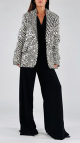 Giacca stuoia paillettes H.