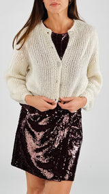 Mini cardigan bottoni strass Vic.