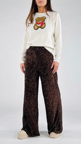 Pantalone ciniglia paillettes You